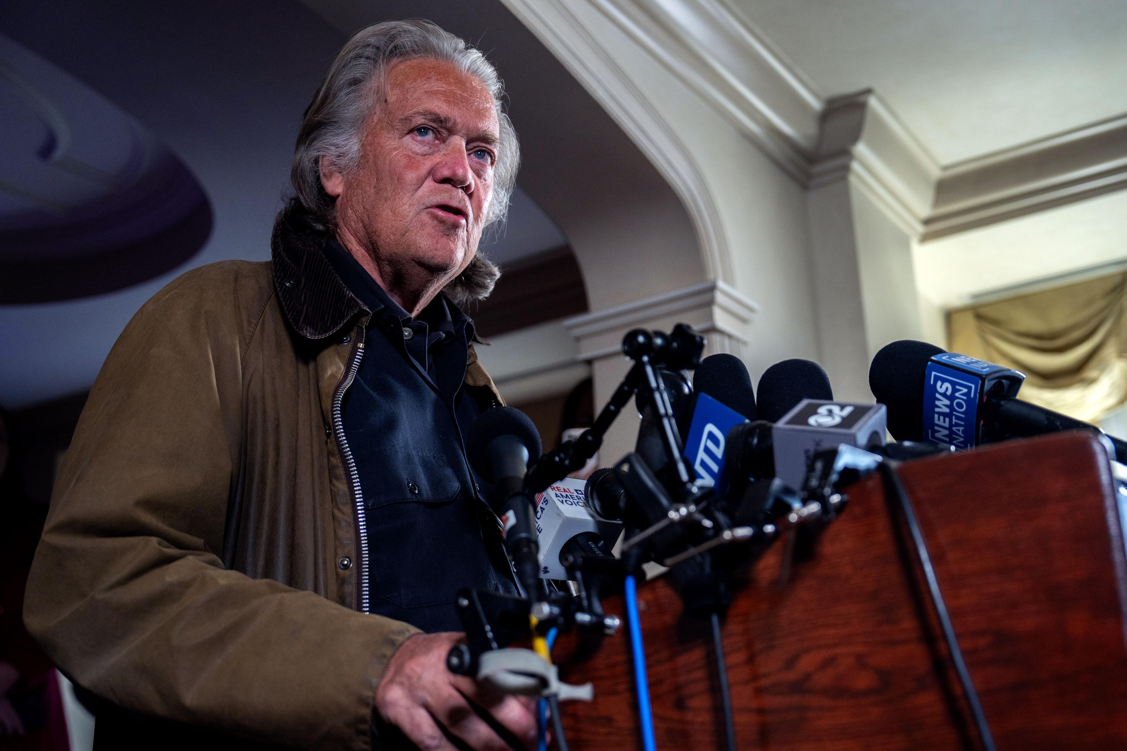 An image of Steve Bannon’s Political Imprisonment Ends
